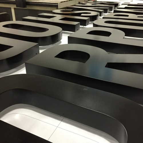 Channel Letters being made in Pleasanton workshop