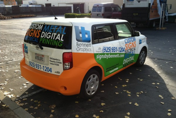 Vehicle Lettering and graphics wrap in Pleasanton