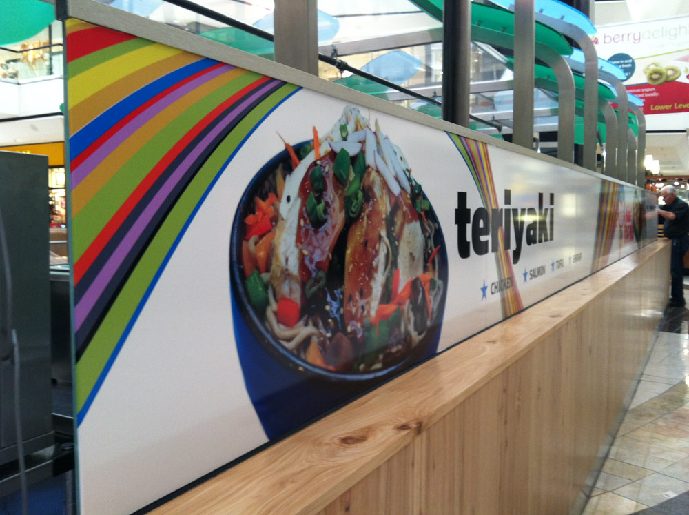 Vinyl Graphics installed in Stoneridge Mall in Pleasanton