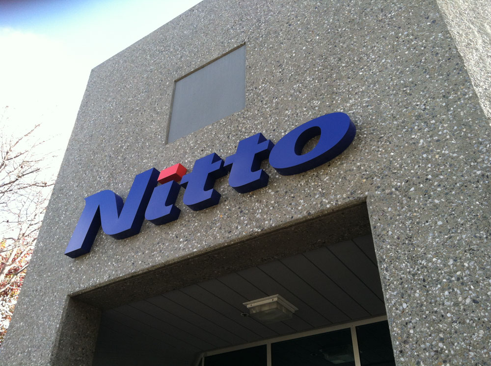 T. Bennett Services, LLC made Reverse Pan Channel Aluminum Sign for Nitto