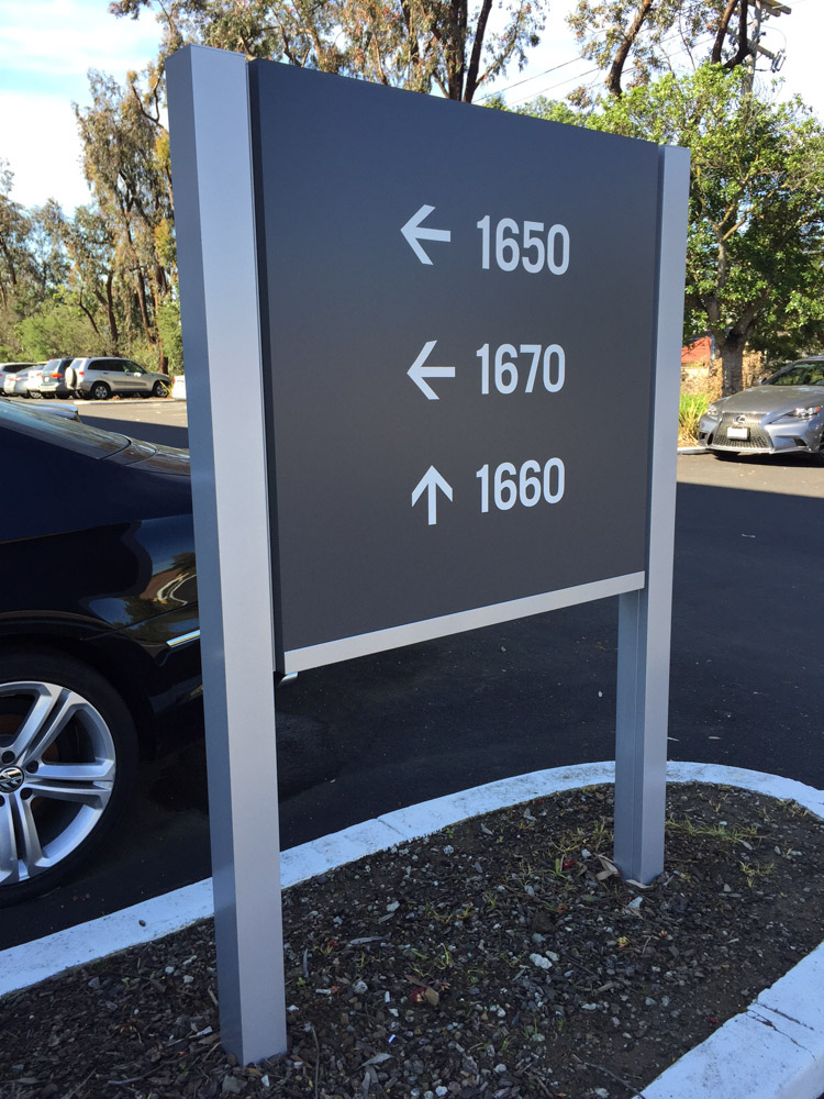 Building directory on Post and Panel Sign by Bennett Graphics in Pleasanton