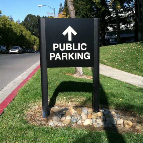 Parking Sign made from Post and Panel by Bennett Graphics in Pleasanton